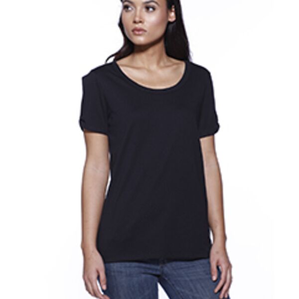 Ladies' CVC Twist Sleeve Top Thumbnail